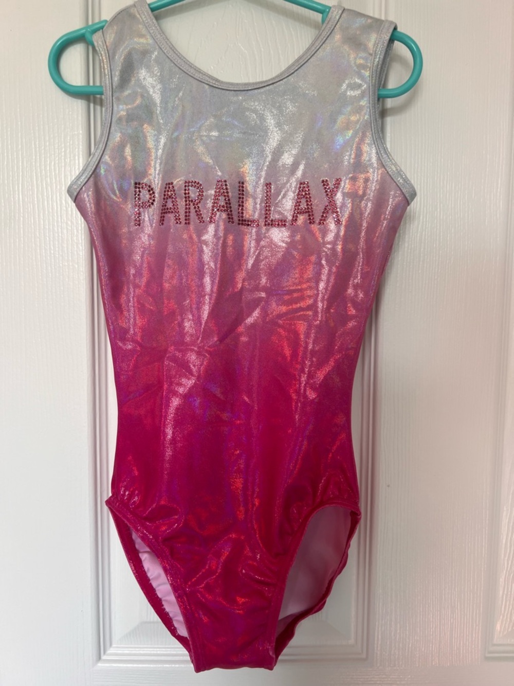 Girls' Shiny Ombre Pink Gymnastics Leotard